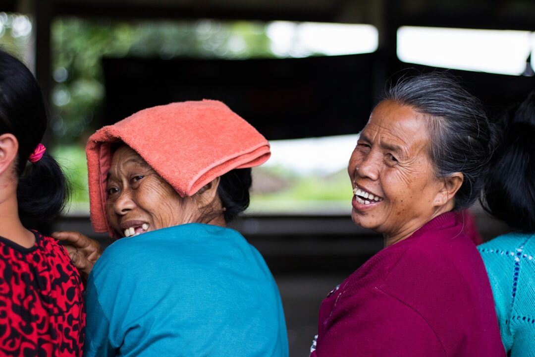 group of locals smiling