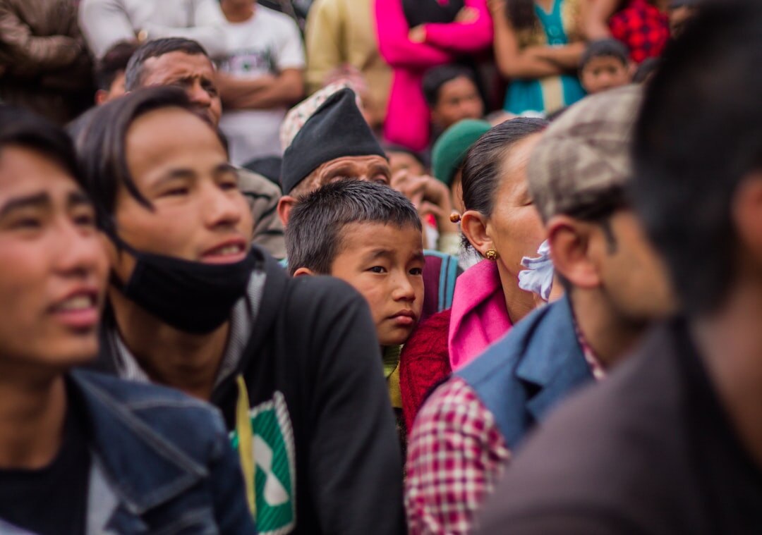 group of locals at community event
